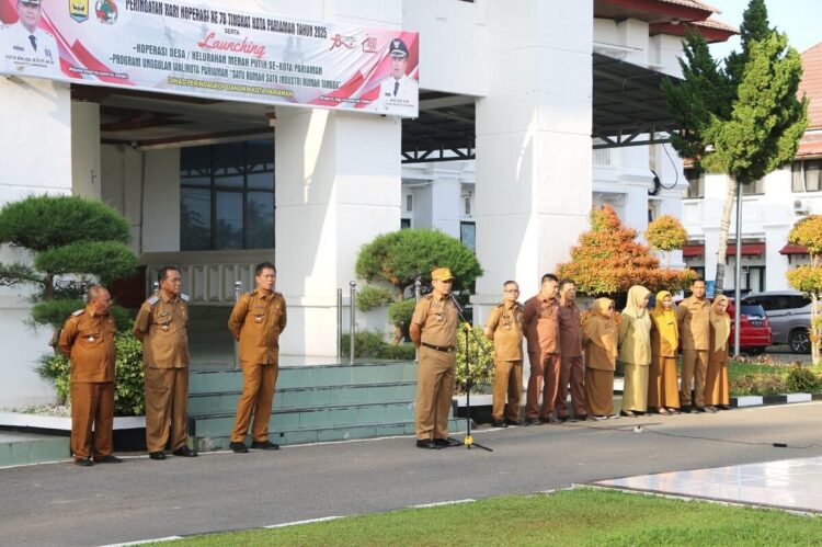 Apel Perdana Bersama ASN, Afrizal Azhar: Di Tengah Efisiensi Anggaran, Harus Pintar Putar Otak 1 APEL GABUNGAN ASN— Sekda Kota Pariaman Afrizal Azhar memimpin apel pagi perdana bersama ASN Pemko Pariaman.