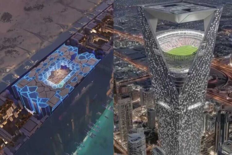 Proyek Ambisius Arab Saudi Bikin Stadion NEOM Sky, Habiskan Rp 16 Triliun untuk Stadion Gantung Pertama di Dunia 1 ILUSTRASI— Penampakan rencana pembangunan Stadion NEOM Sky di Arab Saudi.
