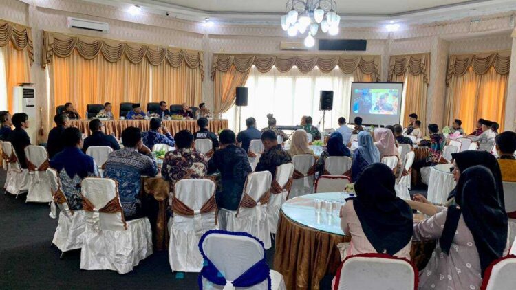 AUDIENSI—Badan Narkotika Nasional (BNN) Provinsi Sumatera Barat (Sumbar) bersama BNN Kabupaten Pasaman Barat (Pasbar) menggelar audiensi.