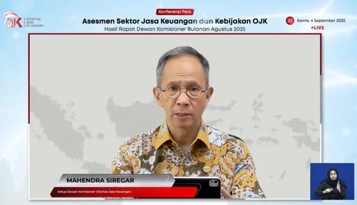 September 2025, OJK Pastikan Sektor Jasa Keuangan RI Terjaga Stabil 1 KONFRENSI PERS—Ketua Dewan Komisioner OJK Mahendra Siregar dalam konferensi pers asesmen sektor jasa keuangan dan kebijakan OJK.