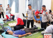 Rayakan HUT ke-74 Humas Polri, Polres Pessel Gelar Aksi Donor Darah Massal