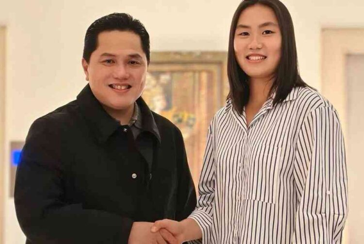 Menpora Erick Thohir Puji Janice Tjen, Janji Bantu Petenis Andalan Indonesia Tampil di Olimpiade 1 BERTEMU— Menpora RI Erick Thohir bertemu dengan petenis Indonesia, Janice Tjen.
