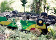 Mati Mesin saat Menanjak, Bus Family Raya Terperosok ke Jurang, Satu Balita Tewas, Lima Penumpang Luka-luka
