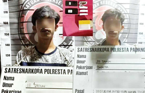 Meresahkan, 2 Pengedar Ganja Ditangkap 1 PENGEDAR— Pelaku ARF dan RZ ditangkap Tim Rajawali Satresnarkoba Polresta Padang berikut dengan barang bukti ganja.