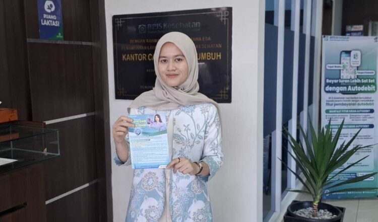 RASAKAN MANFAAT JKN— Putri Ginandi salah seorang mahasiswi sudah merasakan manfaatn program JKN.