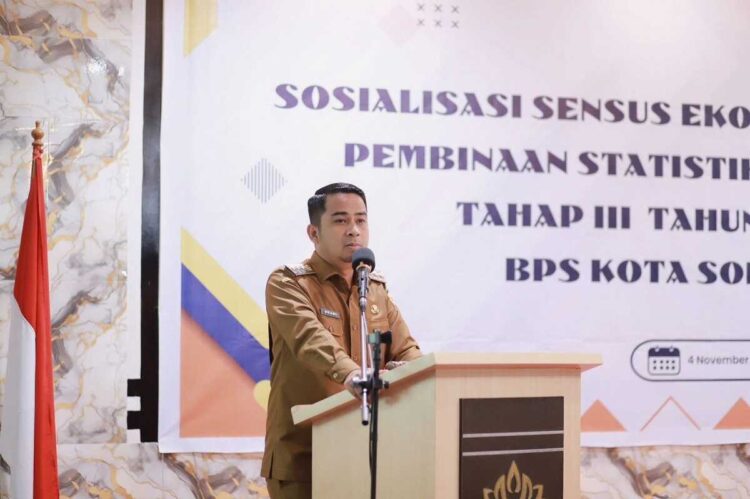 Pembangunan Ekonomi yang Maju Dimulai Dari Data Akurat 1 SOSIALISASI SE2026— Wali Kota Solok, Ramadhani Kirana Putra menjadi keynote speaker pada kegiatan Sosialisasi Sensus Ekonomi 2026 (SE2026) dan Pembinaan Statistik Sektoral (PSS) ke-III Kota Solok.