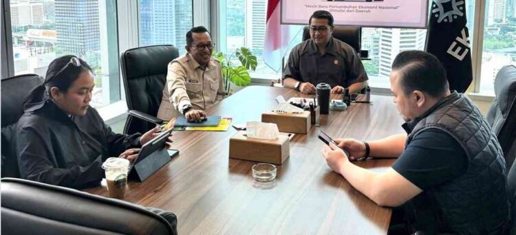 KUNJUNGAN KERJA— Bupati Tanahdatar Eeka Putra melakukan kunjungan kerja dan diterima langsung Menteri Ekonomi Kreatif RI Teuku Riefky Harsya, di Jakarta.