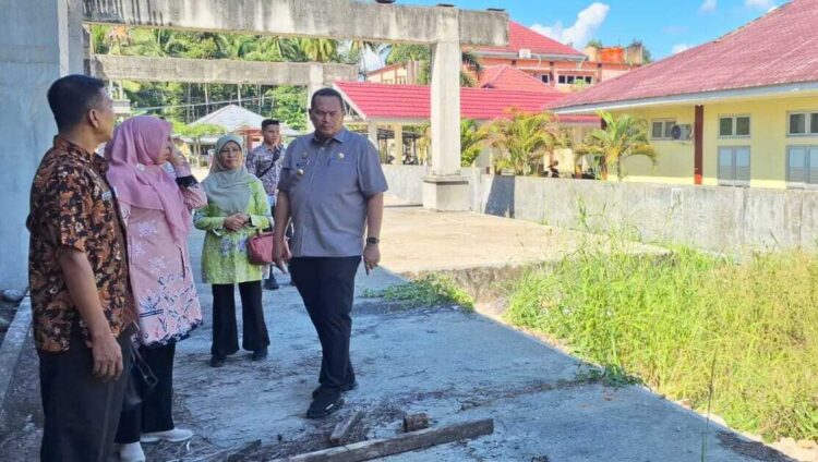 PELAYANAN RSUD— Wali Kota Pariaman, Yota Balad saat melakukan peninjauan langsung pelayanan kesehatan dan kelengkapan fasilitas di Rumah Sakit Umum Daerah (RSUD) Sadikin Kota Pariaman.