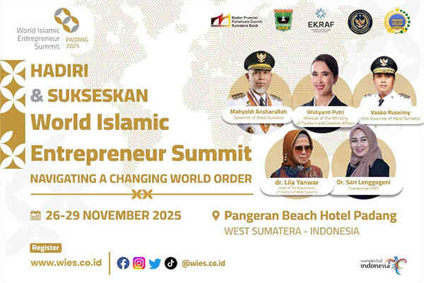 Sumbar Gelar WIES 2025 pada 26–29 November, Perkuat Peran Indonesia dalam Ekonomi Islam Global 1 word islamic summit