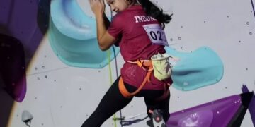 ATLET PANJANG TEBING— Alma Ariella Tsany menjadi salah satu atlet yang mencuri perhatian di SEA Games 2025 dengan sukses meraih medali emas dari cabang olahraga (cabor) panjat tebing nomor lead.