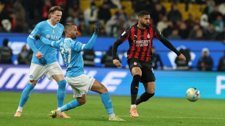 DUEL— Duel Napoli kontra AC Milan berakhir dengan skor 2-0 untuk kemenangan Napoli. Hasil ini memastikan Il Partenopei melaju ke partai final Supercoppa Italia 2025.