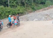 Akhirnya Jalan di Batu Busuk Sudah Bisa Dilewati Kendaraan Roda Dua