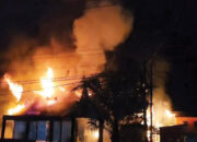 Bekas Kantor Wali Nagari Tanjung Betung Hangus Dilalap Api