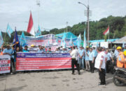 Serentak Melibatkan 127 Primer Seluruh Indonesia, Ratusan Anggota Aliansi Serikat Pekerja/Buruh TKBM Geruduk Kantor KSOP