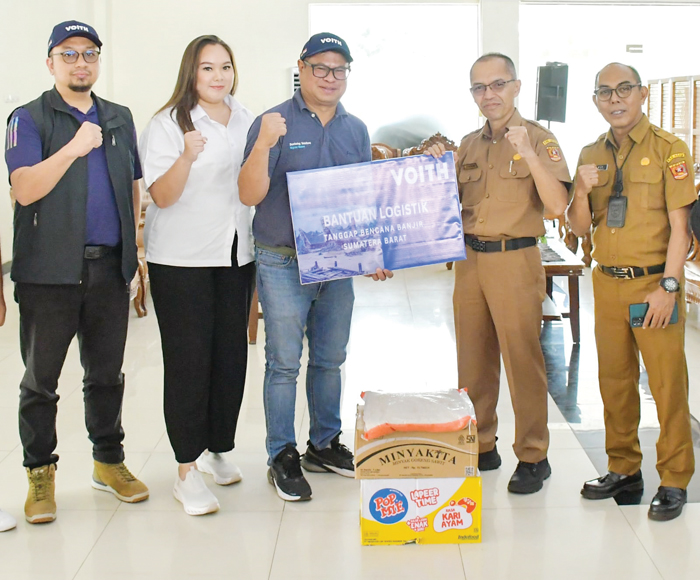 PT Voith Paper Rolls Indonesia Salurkan Bantuan Logistik Untuk Korban Bencana di Kabupaten Agam 1 BANTUAN LOGISTIK— Pemerintah Kabupaten Agam menerima bantuan logistik dari PT Voith Paper Rolls Indonesia bagi masyarakat terdampak bencana, Senin (29/12).