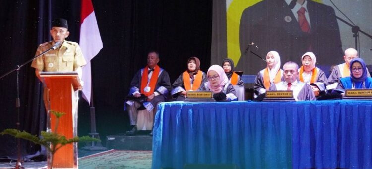 DIES NATALIS— Orasi Wako Hendri  dibacakan Wakil Wali Kota, Allex Saputra menyoroti bagaimana enam dekade perjalanan ISI.