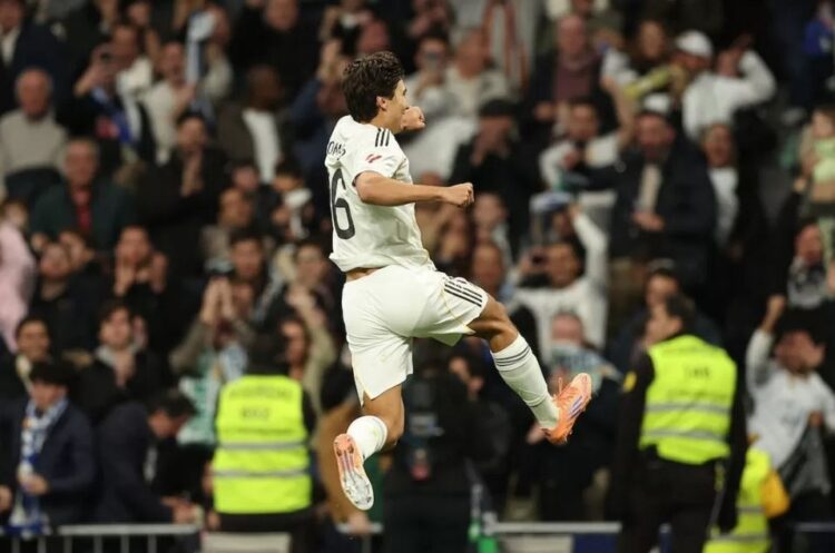 Tanpa Kylian Mbappe, Xabi Alonso Rayakan Kemenangan Real Madridatas Real Betis 1 CETAK GOL— Pemain Real Madrid, Gonzalo Garcia, beraksi setelah mencetak gol keduanya saat melawan Real Betis dalam pertandingan La Liga 2025/2026.