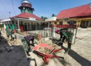 Tim Satgas Gulbencal TNI AL Kodaeral II, Bersihan Akses Jalan Panti Asuhan Al Azhar  Maninjau dari Material Kayu dan Lumpur