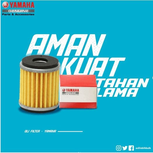 FILTER OLI—Yamaha menyarankan penggantian flter oli motor yang asli dan tepat waktu.