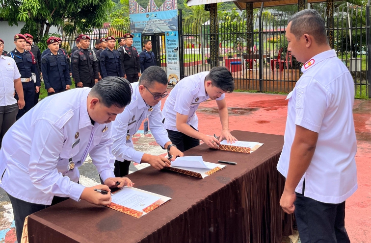 Rutan Kelas IIB Padang Tandatangani Deklarasi Perjanjian Kinerja Tahun 2026