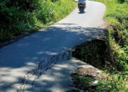 Jalan Terban ke Jurang di Nagari Koto Baru Solsel Rawan Kecelakaan