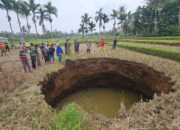 Belum Pernah Terjadi Sebelumnya, Berbahaya, Fenomena Alam Sinkholejadi Tontonan Warga
