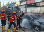 Mobil Brio Berisi 4 Jeriken BBM Terbakar, Sopir Melarikan Diri