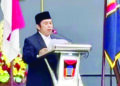 PANDANGAN FRAKSI— Juru bicara F-PKS, Mulyadi Muslim menyampaikan pandangan terhadap Ranperda tentang Pengadaan Pangan untuk ditetapkan menjadi Perda, dalam sidang paripurna penutupan masa sidang pertama DPRD Kota Padang, Rabu (31/11/2025).