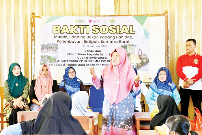 SIT Gema Nurani dan QUBA Islamic School Bersama Mitra Salurkan Bantuan dan Trauma Healing di Palembayan