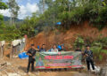 TAMBANG ILEGAL— Tim Sagas Anti Illegal Mining Polres Solok Selatan menindak tambang emas ilegal di Jorong Sungai Puah, Nagari Pakan Rabaa Tengah, Kecamatan Koto Parik Gadang Diateh (KPGD).