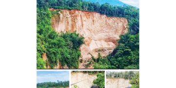LONGSOR— Tebing Ngarai Sianok mengalami longsor akibat bencana hidrometeorologi yang melanda Kabupaten Agam.