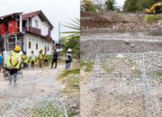 Cegah Pengikisan Tebing Sungai, Sebelum Lebaran Tuntas, Pemasangan Batu Bronjong di Batang Aia Dingin Dimulai