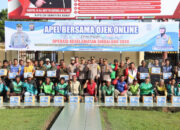 Puluhan Ojek Online Ikut Apel di Polres Pasbar