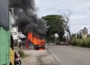 Mobil Pengangkut BBM Bersubsidi Ilegal Terbakar, Sopir Melarikan Diri